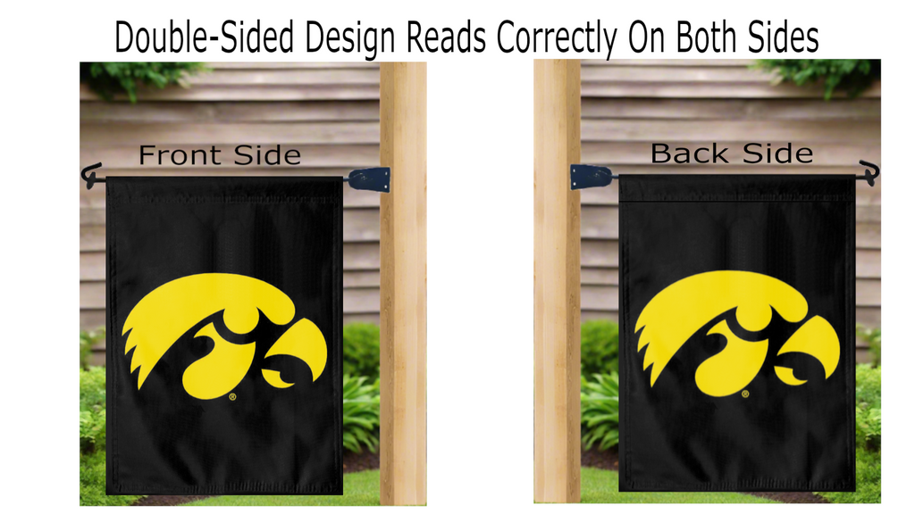 Iowa Hawkeyes Double-Sided Garden Flag