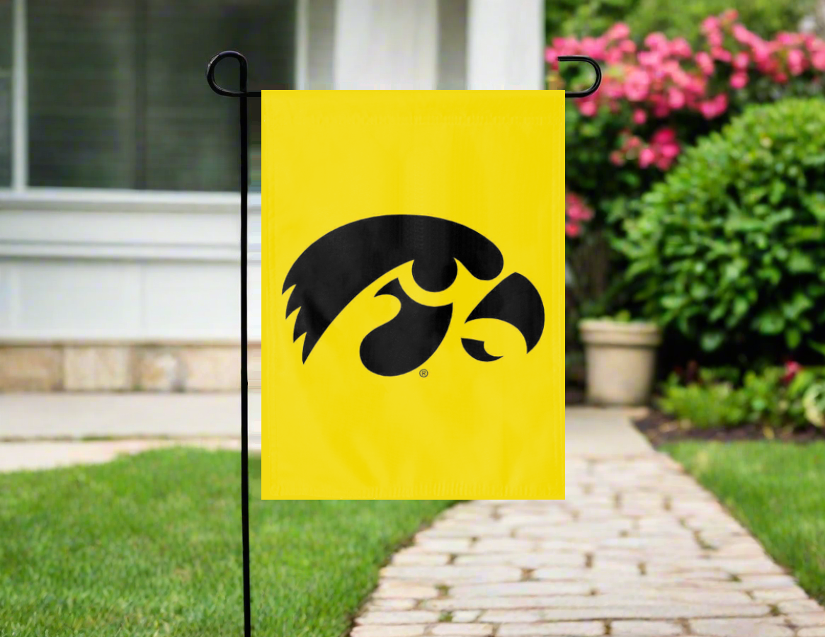 Double-Sided Iowa Hawkeyes Gold Garden Flag