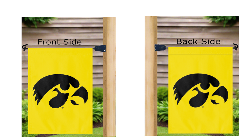 Double-Sided Iowa Hawkeyes Gold Garden Flag
