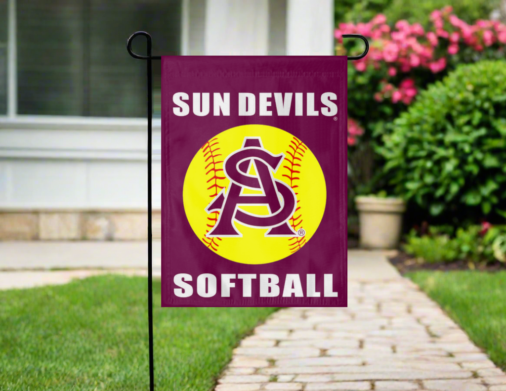 13x18 ASU Softball Double Sided Garden Flag