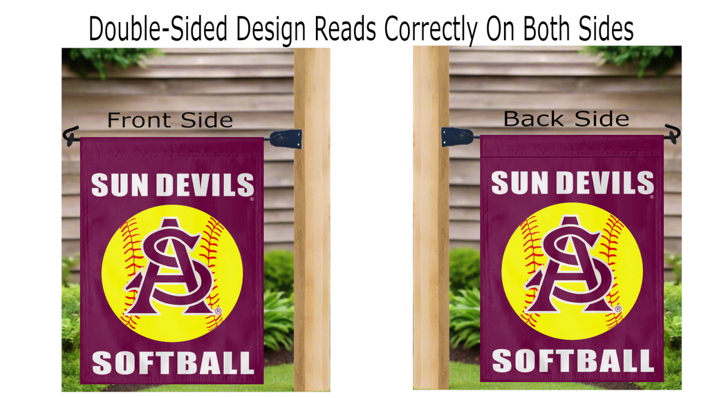 13x18 ASU Softball Double Sided Garden Flag