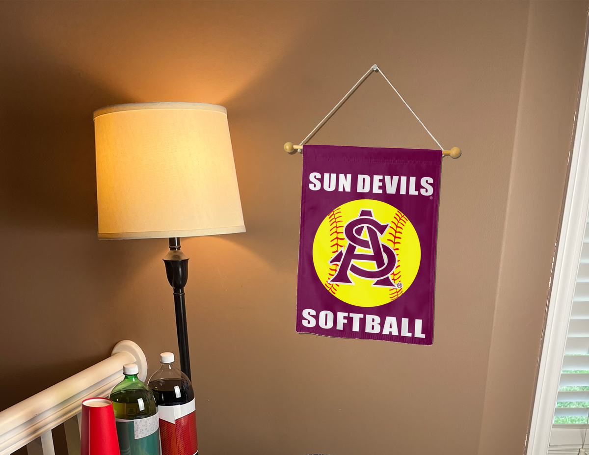 13x18 ASU Softball Double Sided Garden Flag
