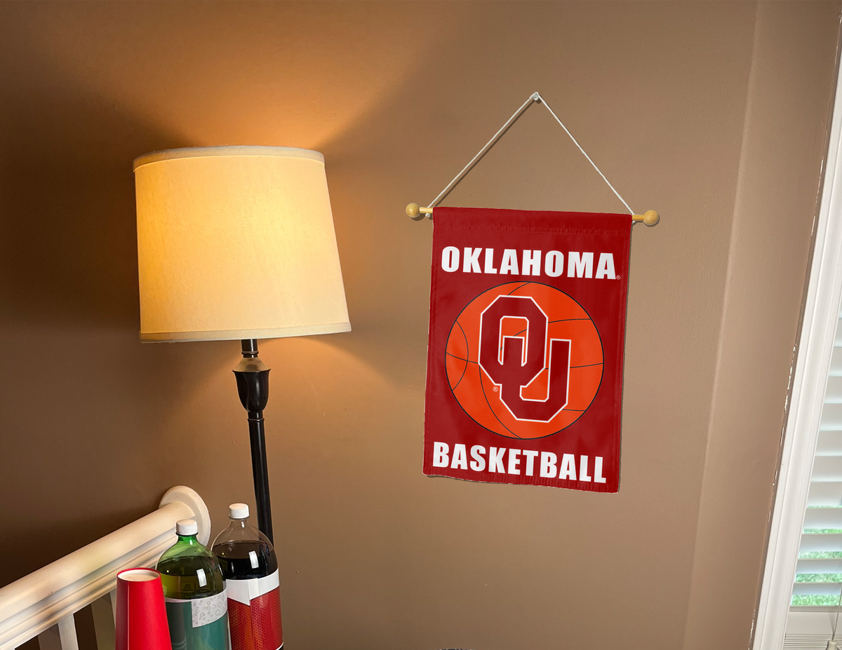 13x18 University of Oklahoma Basketball Double Sided Garden Flag
