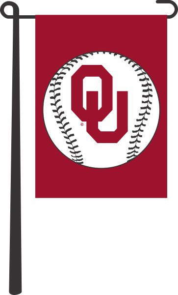 University of Oklahoma 13x18 Baseball Double Sided Garden Flag
