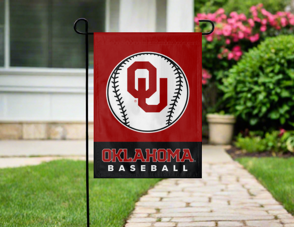 University of Oklahoma 13x18 Baseball Double Sided Garden Flag