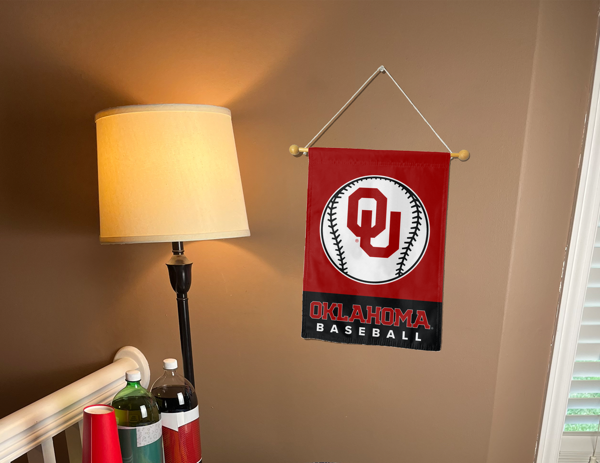 University of Oklahoma 13x18 Baseball Double Sided Garden Flag