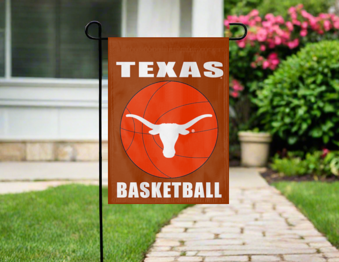 13x18 Texas Longhorns Basketball Double Sided Garden Flag