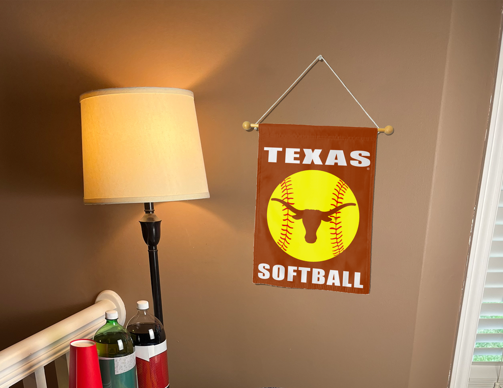 13x18 Texas Softball Double Sided Garden Flag