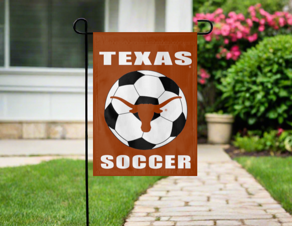 13x18 Texas Longhorns Soccer Double Sided Garden Flag
