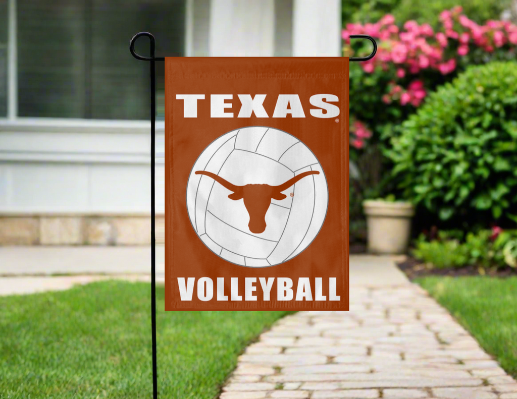 13x18 Texas Longhorns Volleyball Double Sided Garden Flag