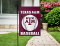 13x18 Texas A&M Double Sided Garden Flag with Texas A&M Baseball Logo