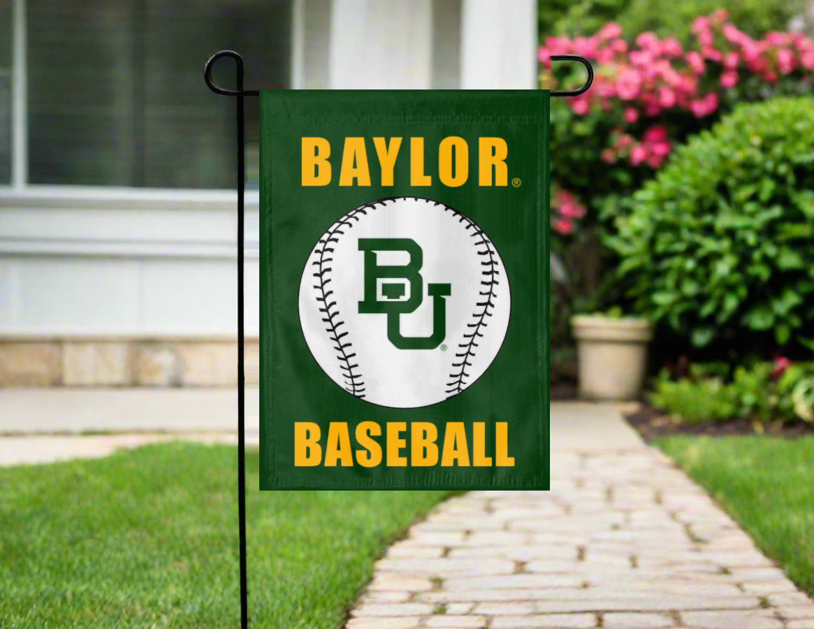 13x18 Baylor Baseball Double Sided Garden Flag
