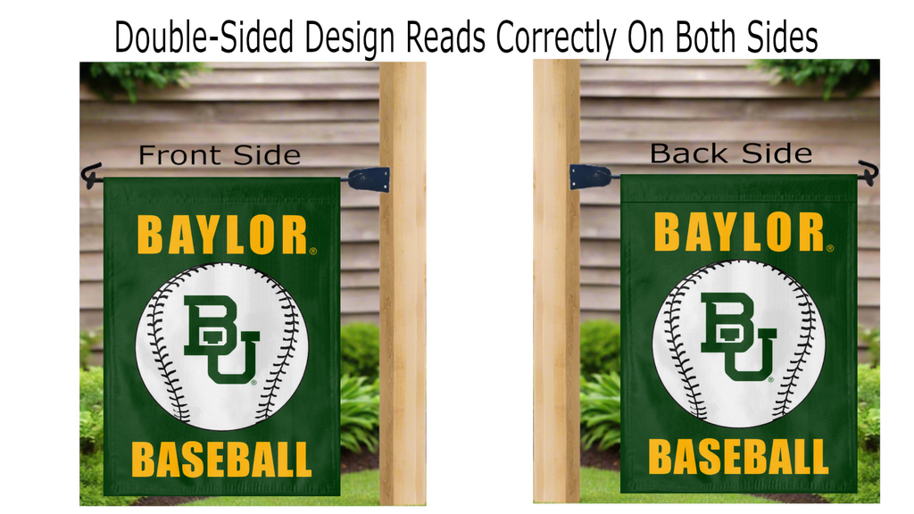 13x18 Baylor Baseball Double Sided Garden Flag