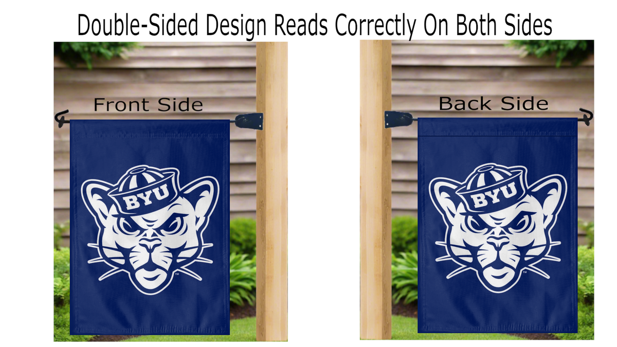 BYU - Sailor Cougar Double Sided Garden Flag
