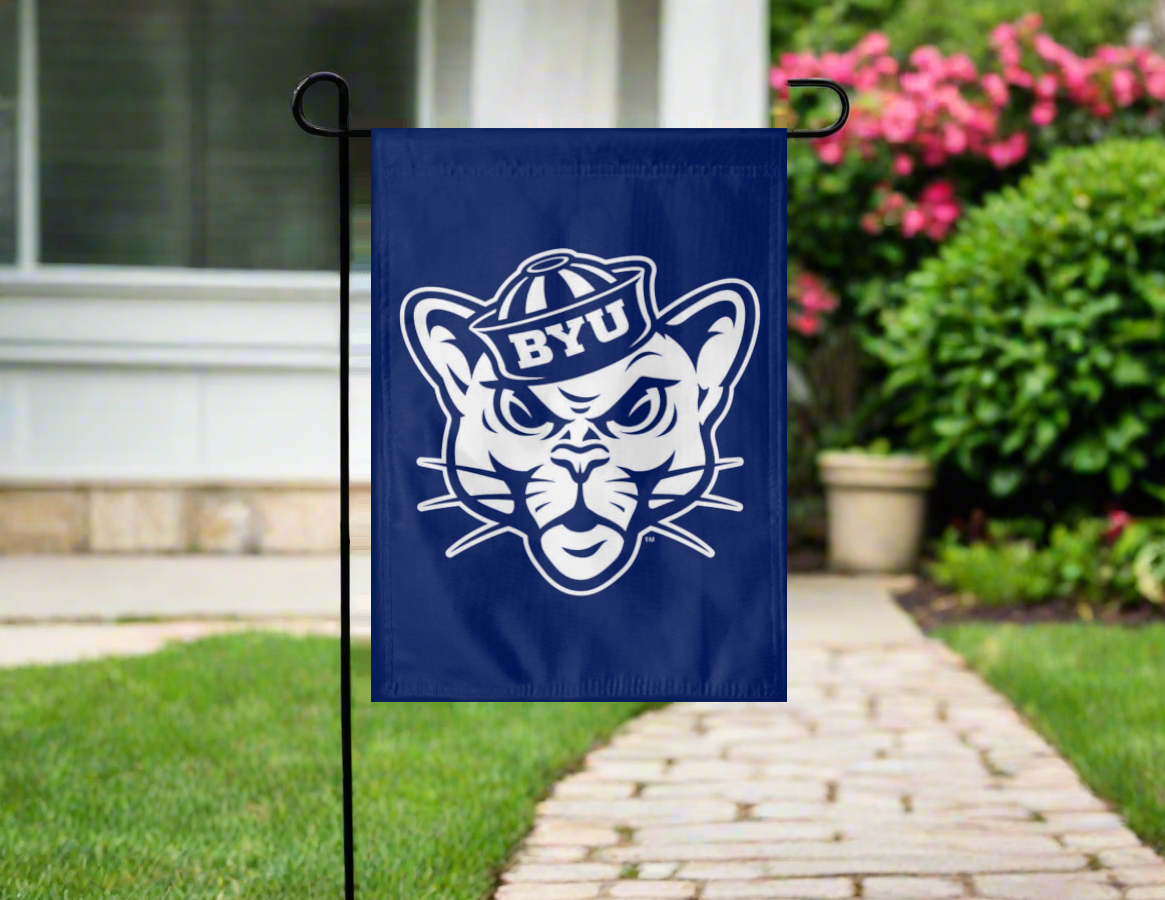 BYU - Sailor Cougar Double Sided Garden Flag