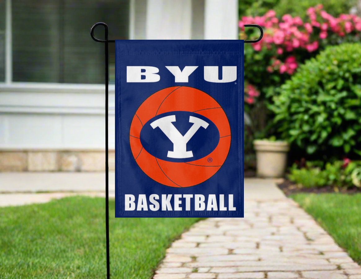 BYU Basketball Double Sided Garden Flag