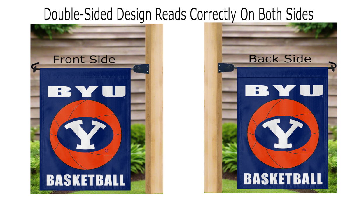 BYU Basketball Double Sided Garden Flag