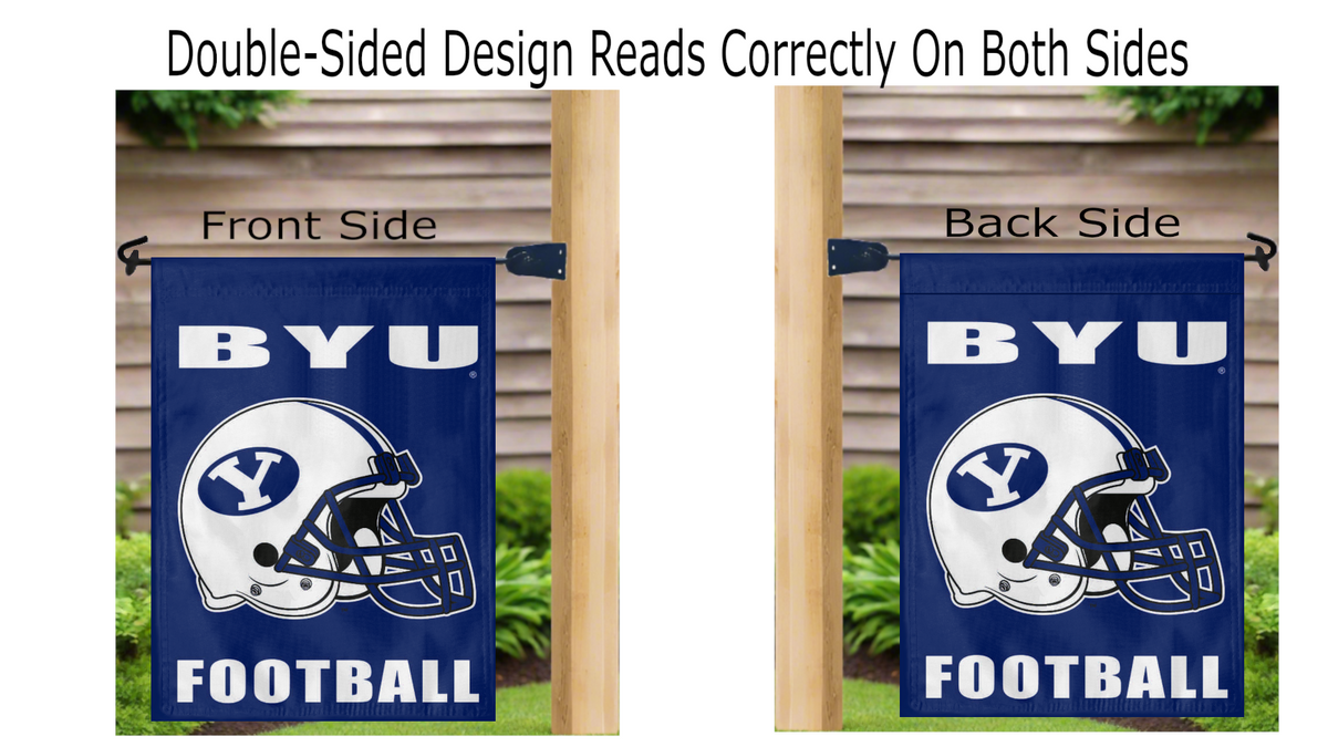 BYU Cougars Football Double Sided Garden Flag