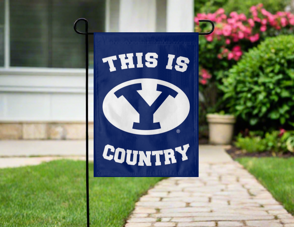 BYU Country Double Sided Garden Flag