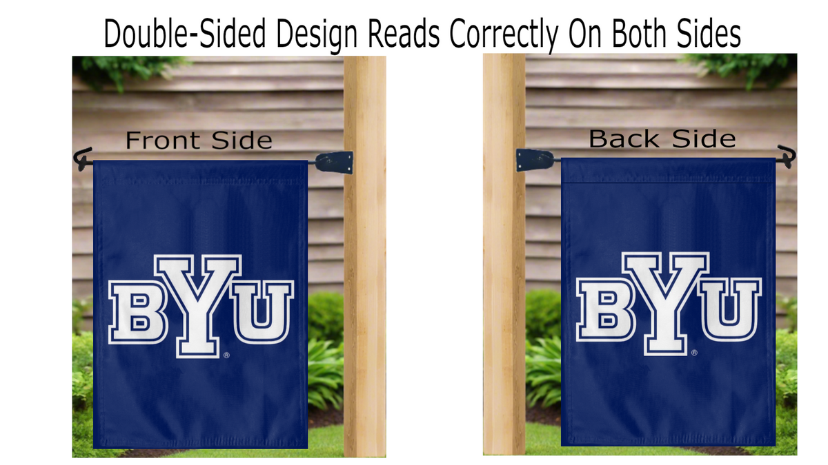 BYU - Brigham Young University Double Sided Garden Flag