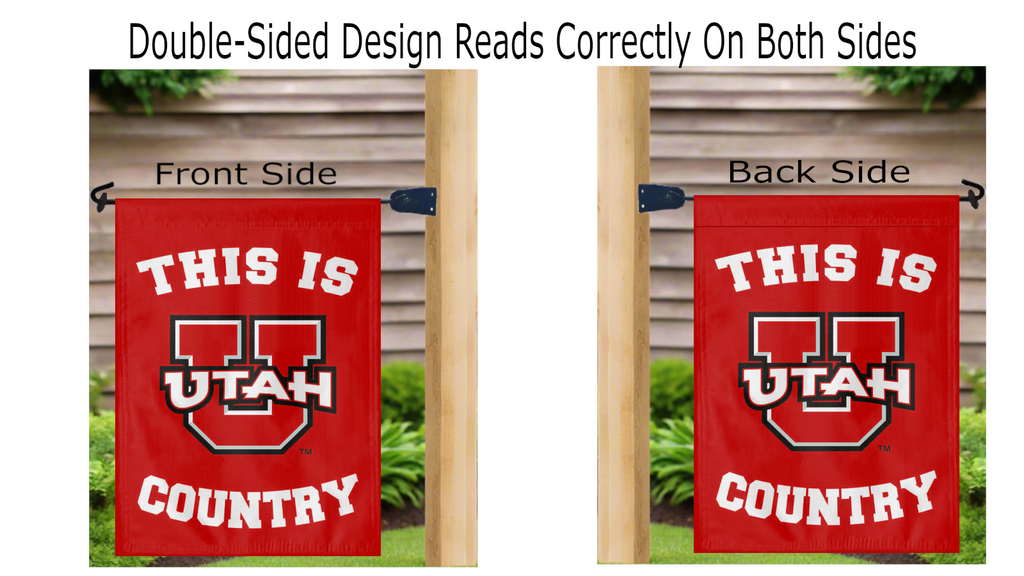 Utah Utes Country Double Sided Garden Flag