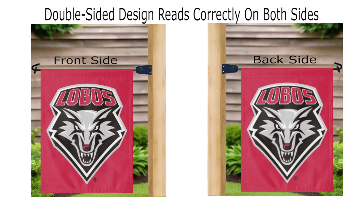 University of New Mexico - Lobos Double Sided Garden Flag