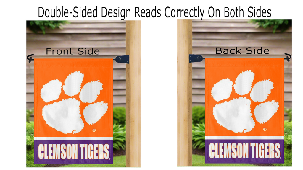 Clemson Tigers Double Sided Garden Flag