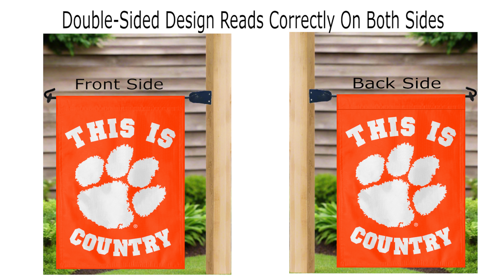 Clemson Tigers Country Double Sided Garden Flag