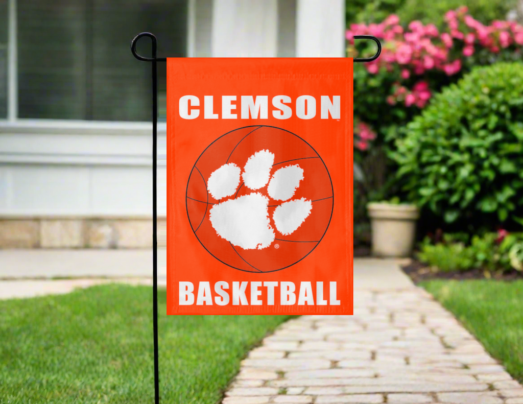 13x18 Clemson Basketball Double Sided Garden Flag