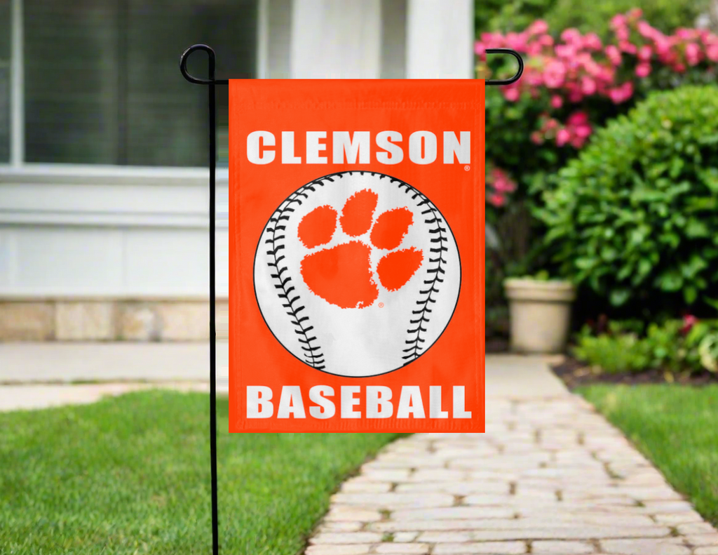 Clemson Baseball Double Sided Garden Flag
