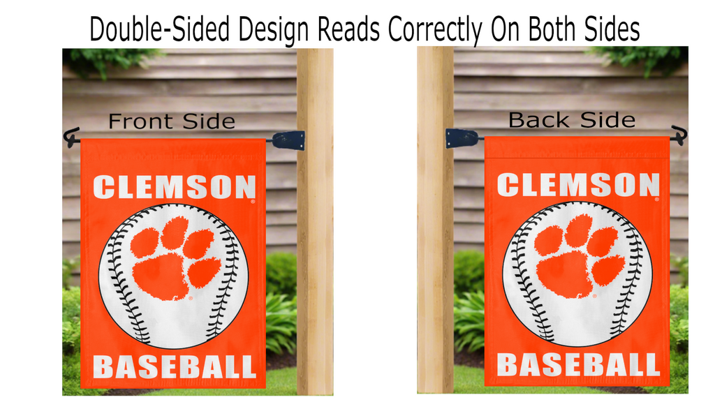 Clemson Baseball Double Sided Garden Flag