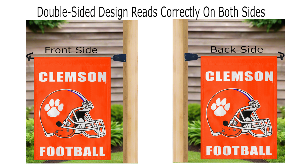 Clemson Football Double Sided Garden Flag