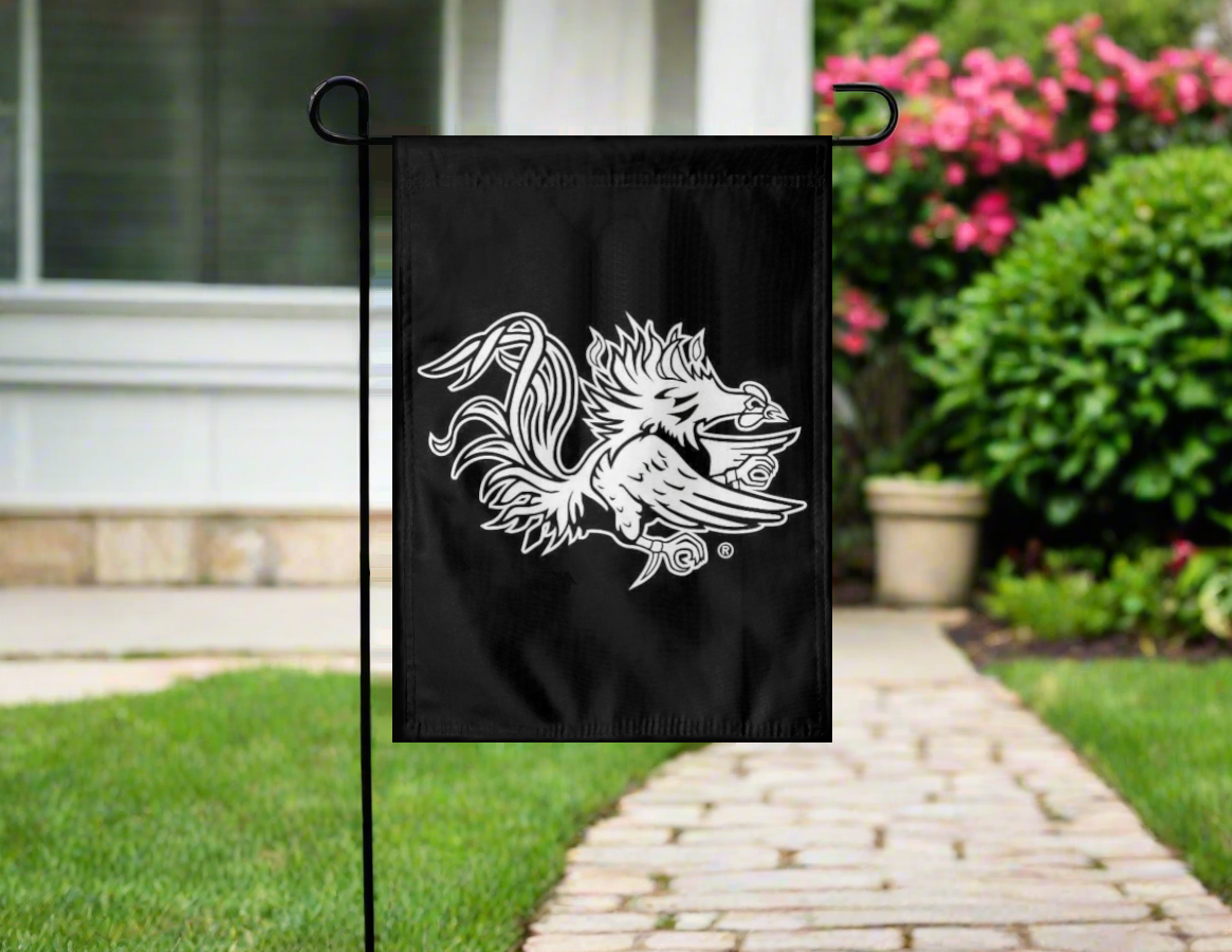University of South Carolina - Gamecocks Black Double Sided Garden Flag