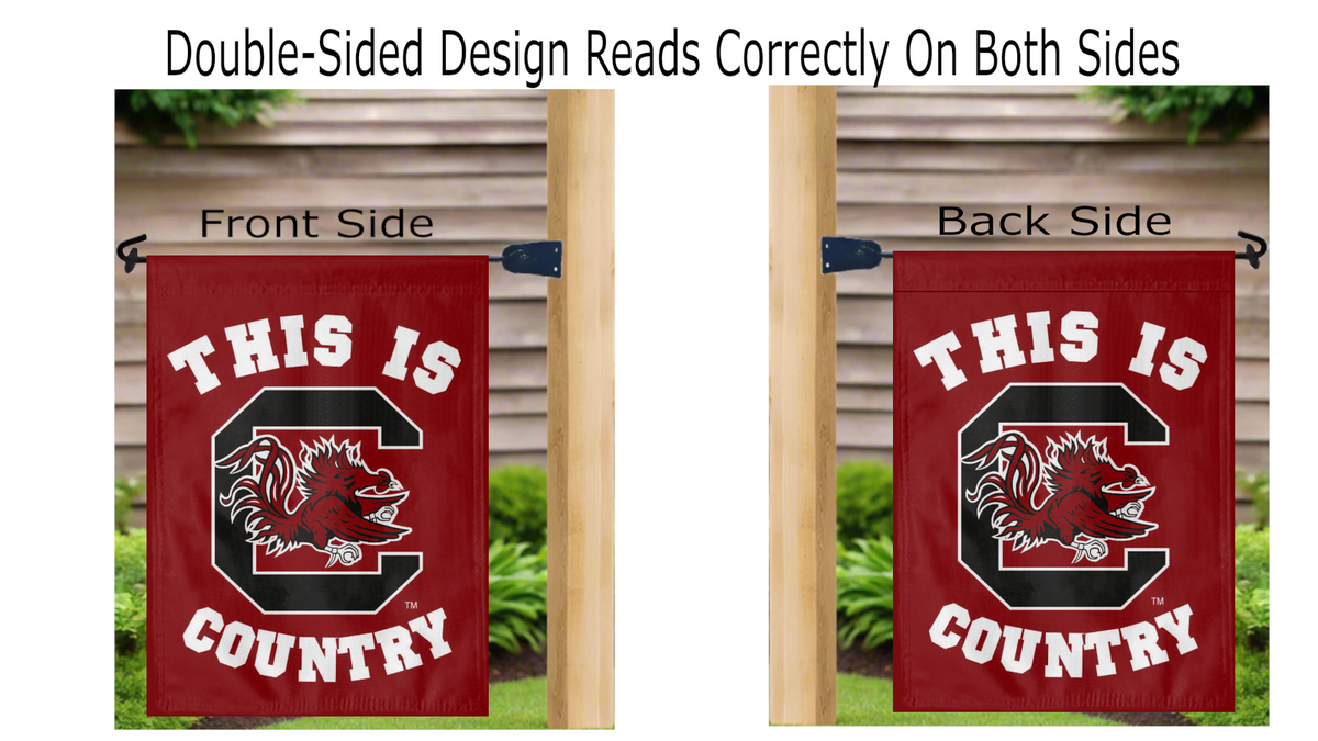 South Carolina Gamecocks Country Double Sided Garden Flag