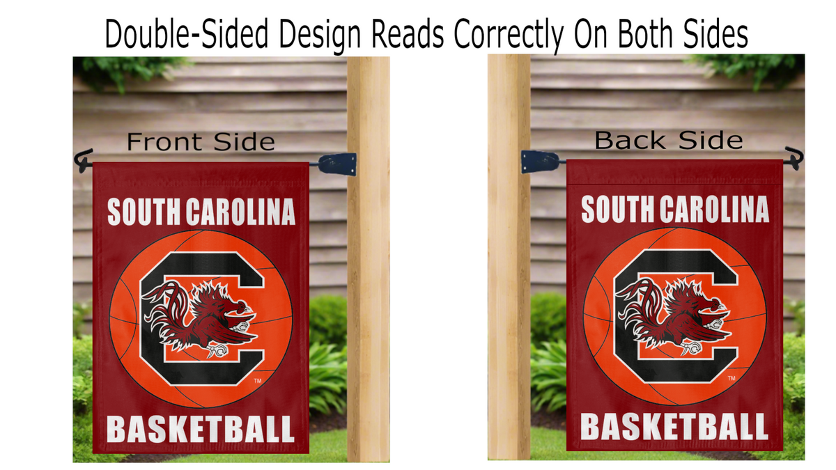 University of South Carolina - Basketball Double Sided Garden Flag