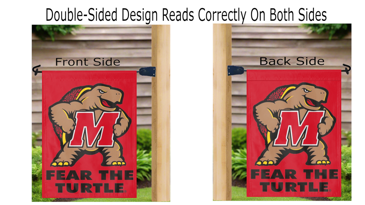 University of Maryland - Fear the Turtle Double Sided Garden Flag