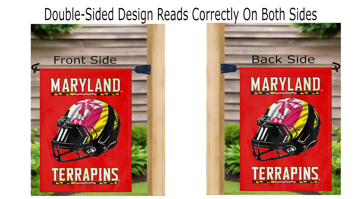 University of Maryland - Football Double Sided Garden Flag