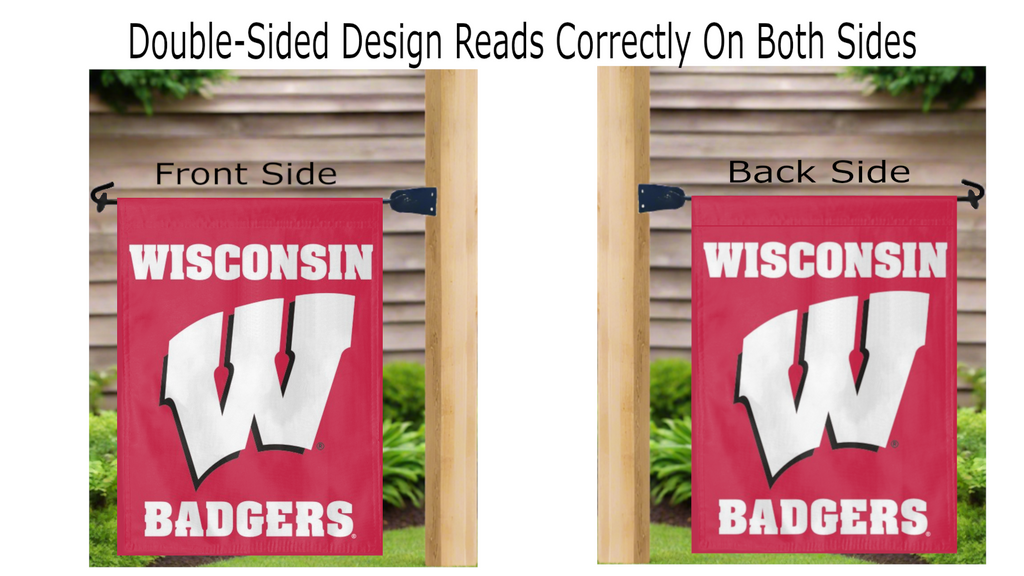 University of Wisconsin - Badgers Double Sided Garden Flag