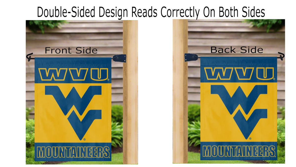 West Virginia WVU Mountaineers Double Sided Garden Flag
