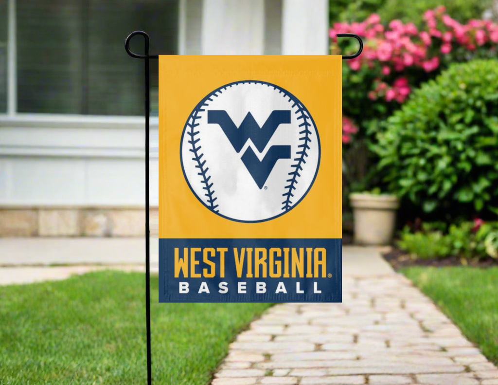 West Virginia Baseball Double Sided Garden Flag