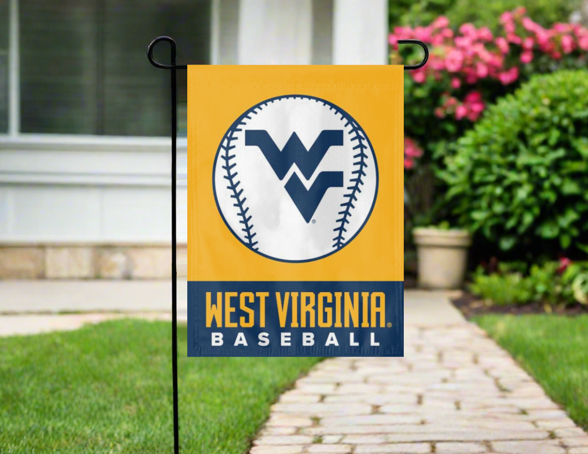 West Virginia Baseball Double Sided Garden Flag