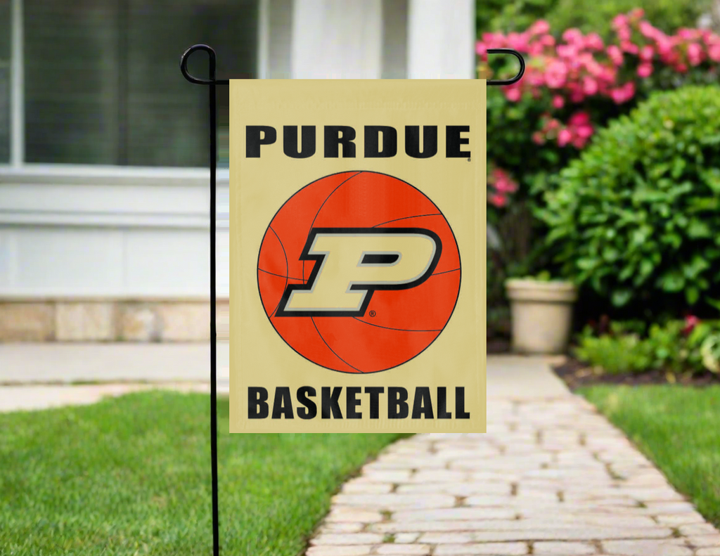 Purdue Boilermakers Basketball Double Sided Garden Flag