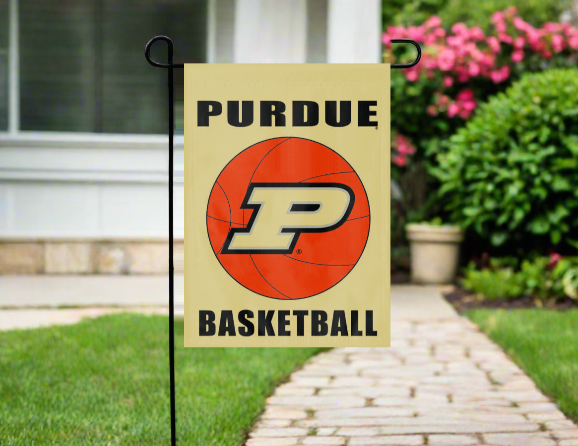 Purdue Boilermakers Basketball Double Sided Garden Flag