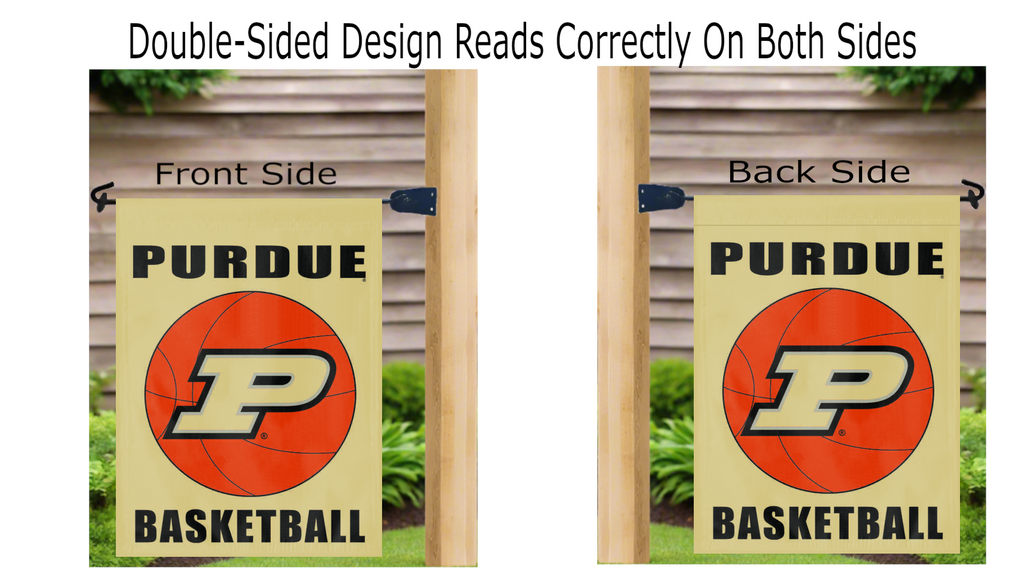 Purdue Boilermakers Basketball Double Sided Garden Flag