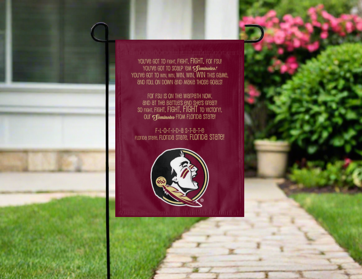 Florida State Fight Song Double Sided Garden Flag