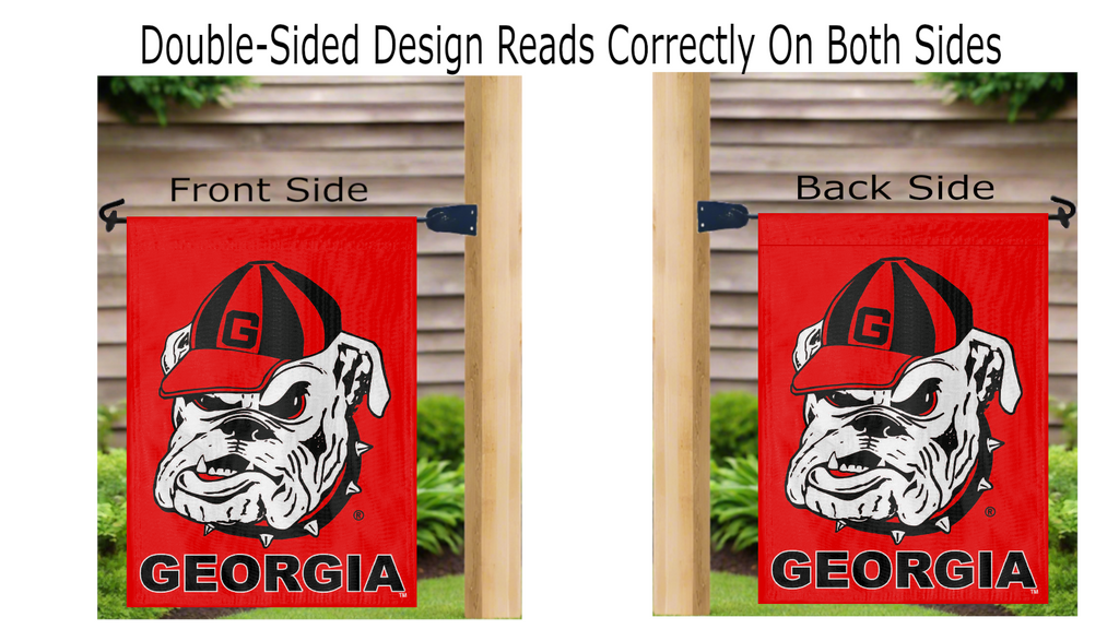 13x18 University of Georgia Bulldogs Double Sided Garden Flag