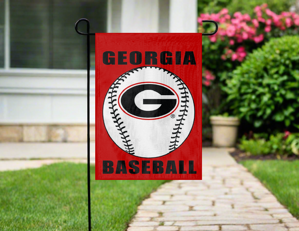University of Georgia Baseball Double Sided Garden Flag