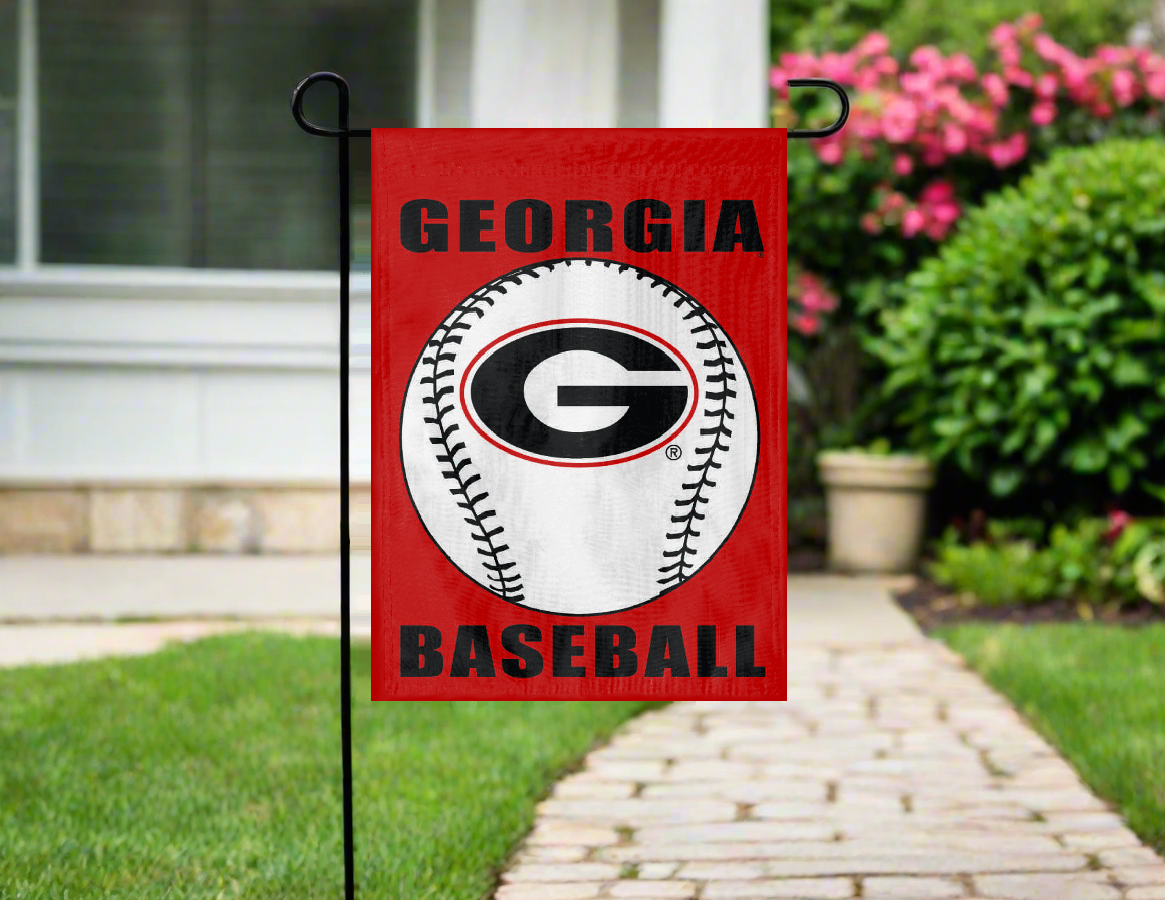 University of Georgia Baseball Double Sided Garden Flag