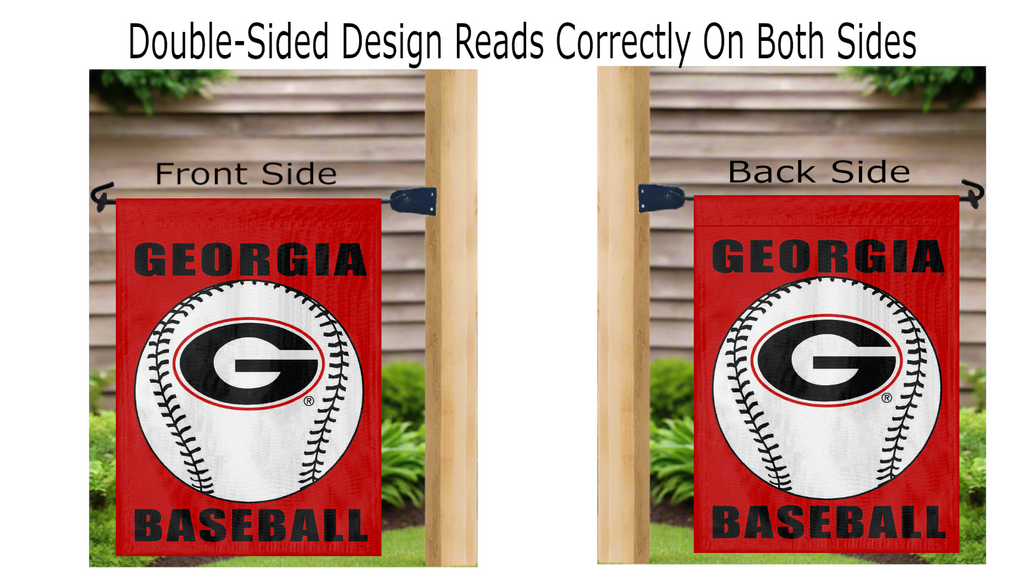 University of Georgia Baseball Double Sided Garden Flag