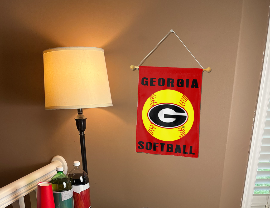 Georgia Softball Double Sided Garden Flag